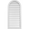 Ekena Millwork Round Top Surface Mount PVC Gable Vent w/ 2"W x 1-1/2"P Brickmould Frame, 20"W x 42"H GVPRT20X4202SN - alternate 1